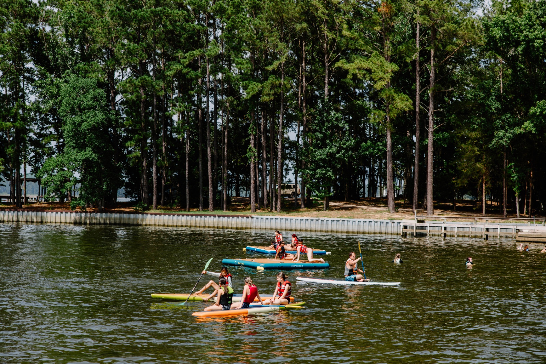 Paddleboards and floating mats
