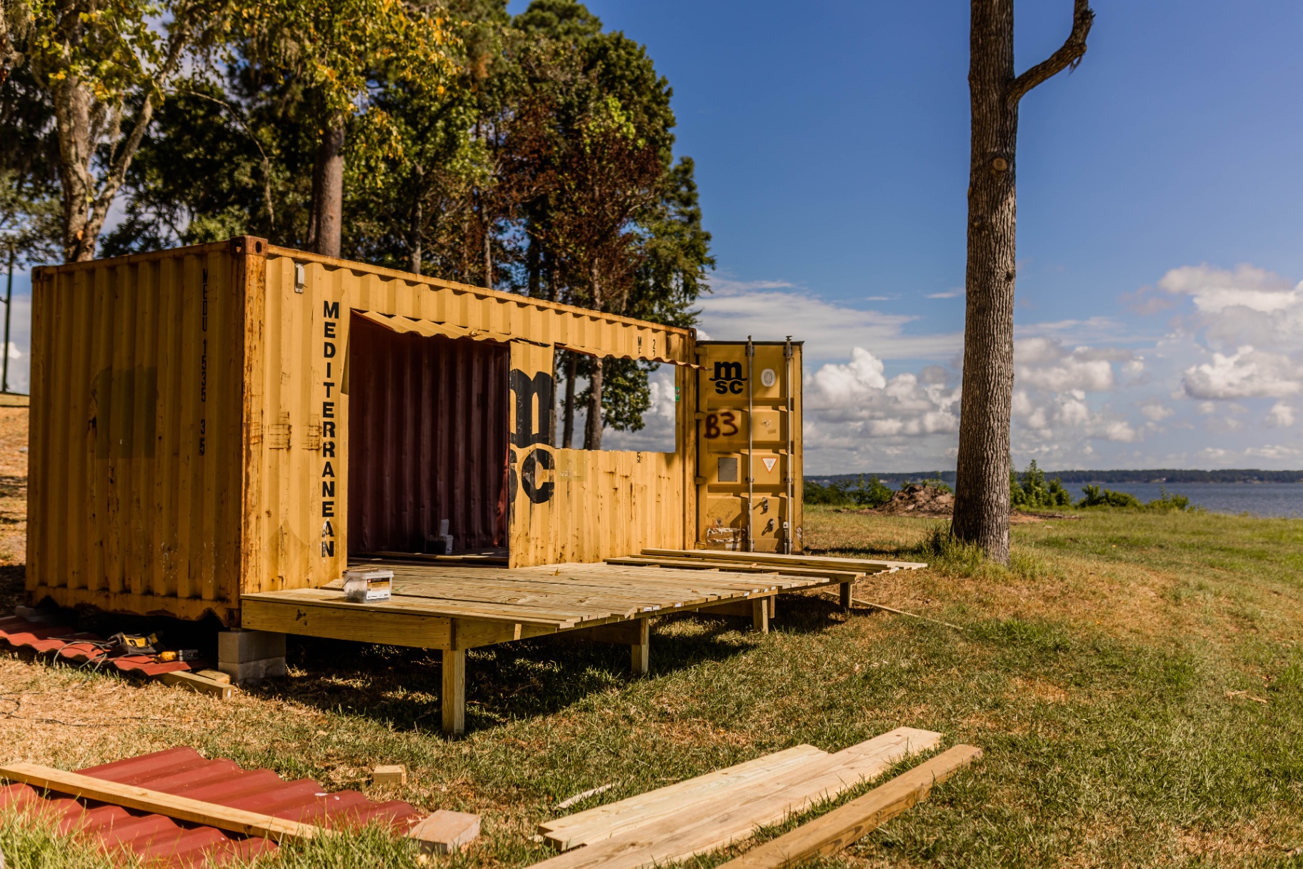 Cabin under construction