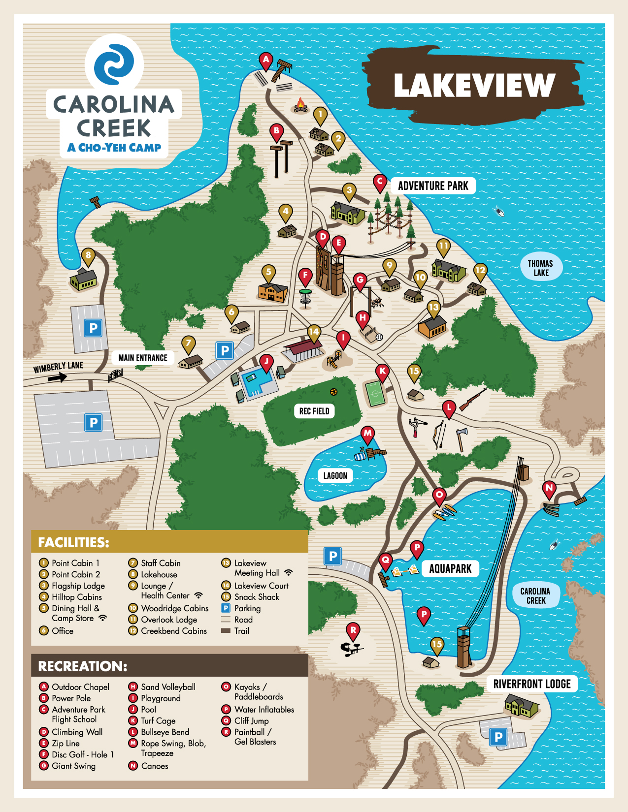 Lakeview — Lakefront lodges & full-service retreat space